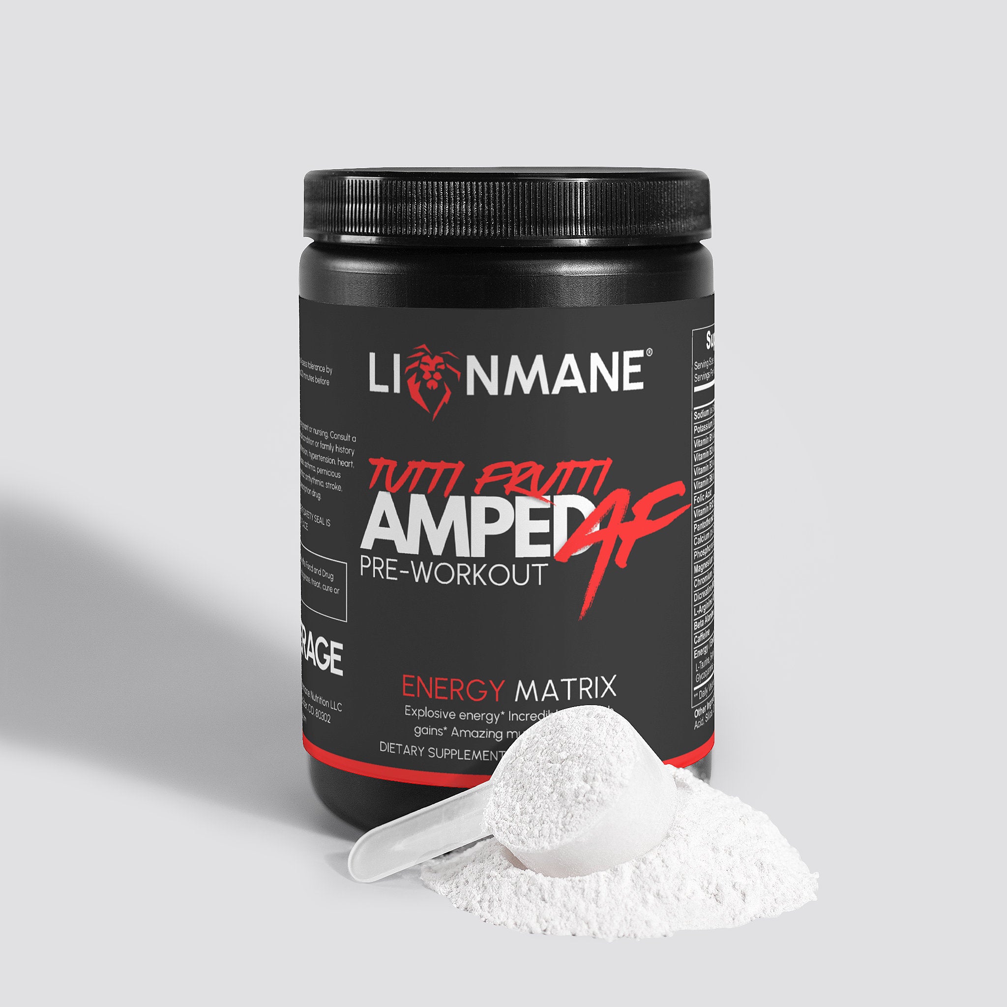 Lionmane Tutti Frutti AmpedAF Pre-Workout Powder