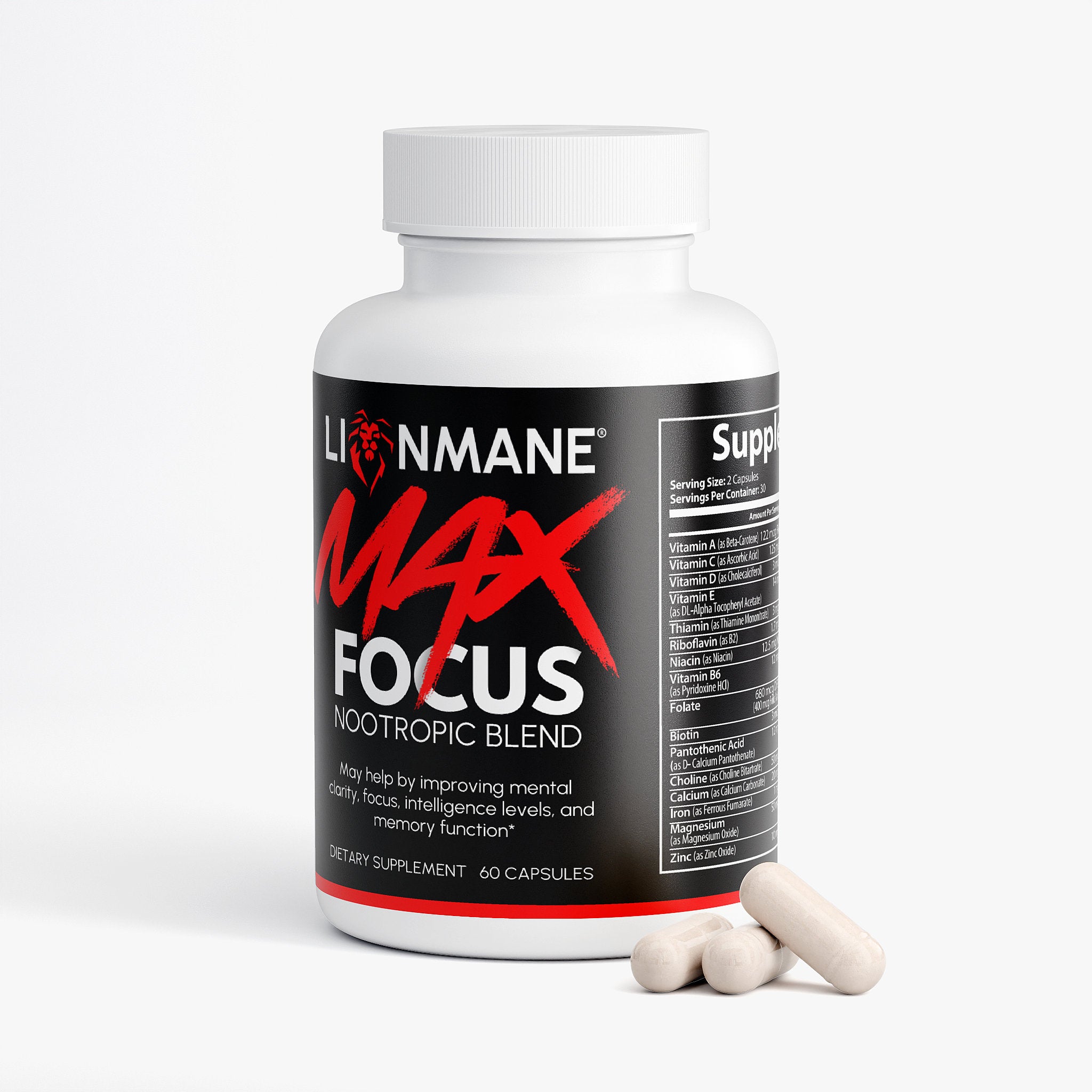 Lionmane MAX Focus (Nootropic Formula)